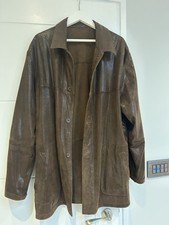 Reversible brown suede leather