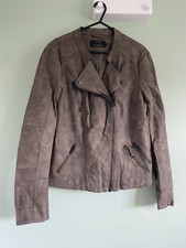 ONLY Taupe Faux Suede Biker