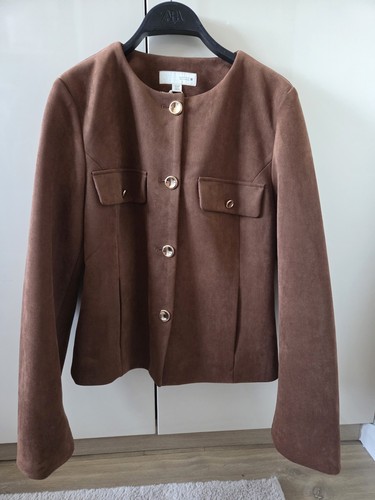 Zara brown collarless - zara,