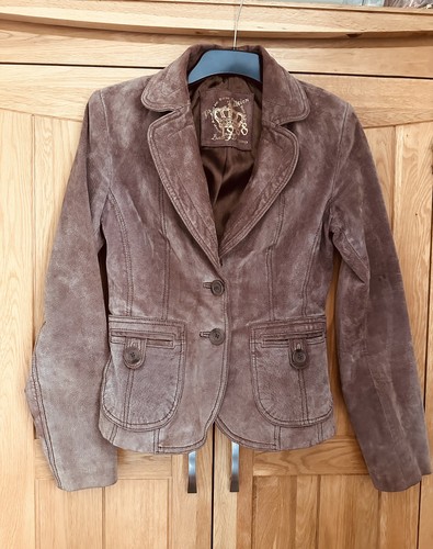 Mocha brown real suede - brown,