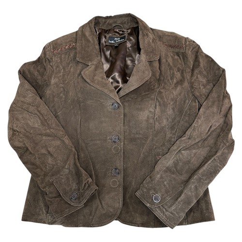 Vintage suede leather - leather, jacket