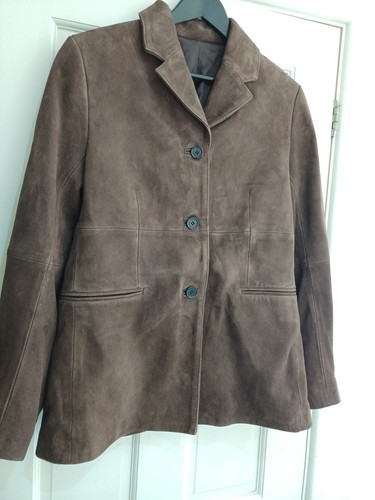 Brown suede jacket size - brown,