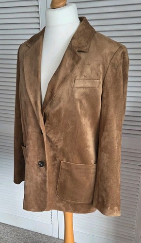 Tan faux suede - suede, size