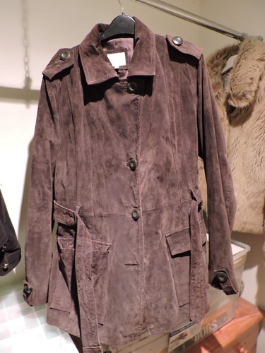 Belted chocolate brown - brown, suede